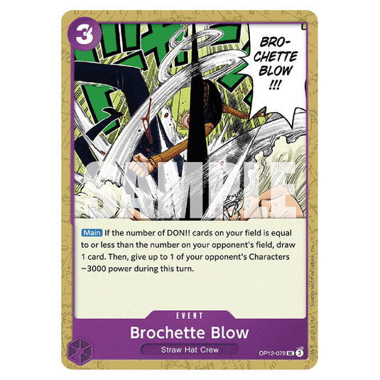 Brochette Blow OP12-078 card from the One Piece set Legacy of the Master
