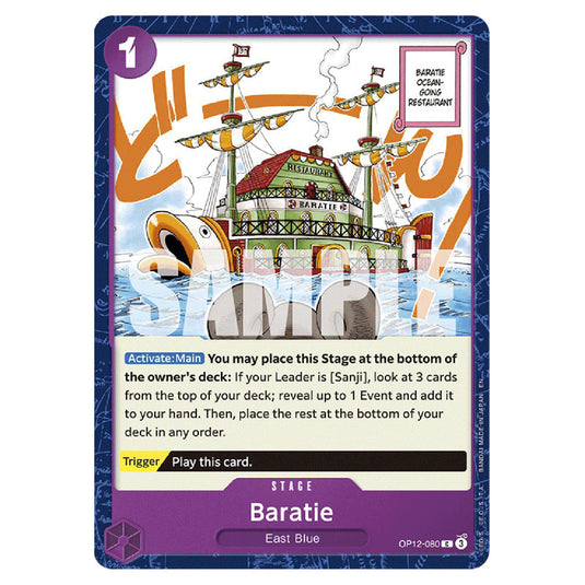 Baratie OP12-080 card from the One Piece set Legacy of the Master