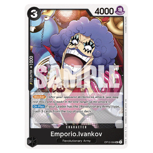 Emporio.Ivankov OP12-084 card from the One Piece set Legacy of the Master