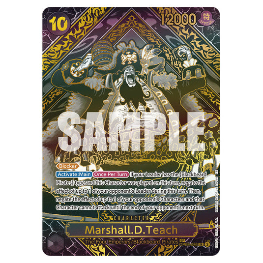 Marshall.D.Teach OP09-093 card from the One Piece set Legacy of the Master