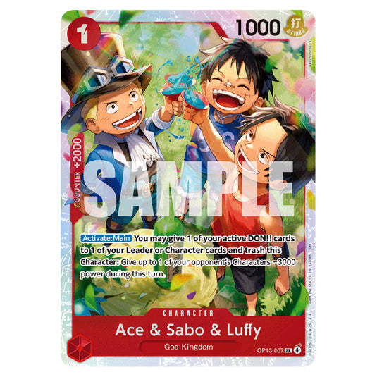 Ace & Sabo & Luffy OP13-007 card from the One Piece set Carrying on his Will