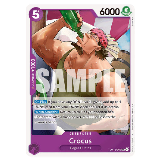 Crocus OP13-062 card from the One Piece set Carrying on his Will