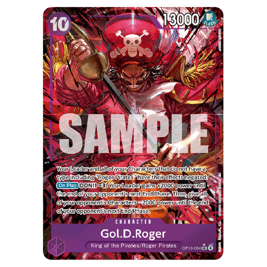 Gol.D.Roger OP13-064a card from the One Piece set Carrying on his Will