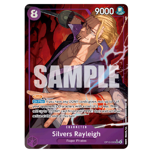 Silvers Rayleigh OP13-066a card from the One Piece set Carrying on his Will