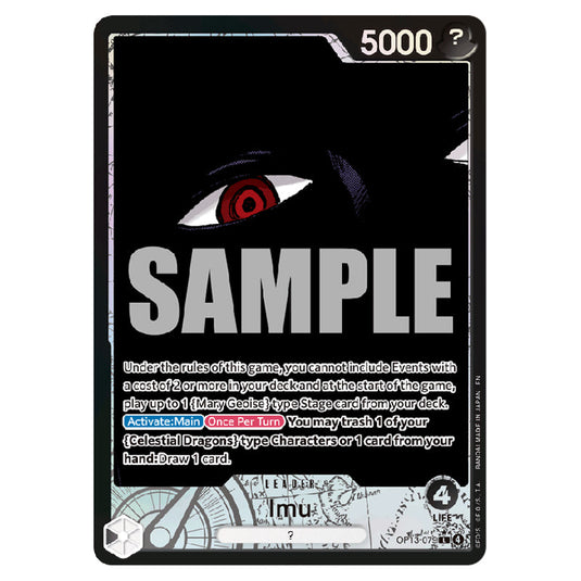 Imu OP13-079a card from the One Piece set Carrying on his Will