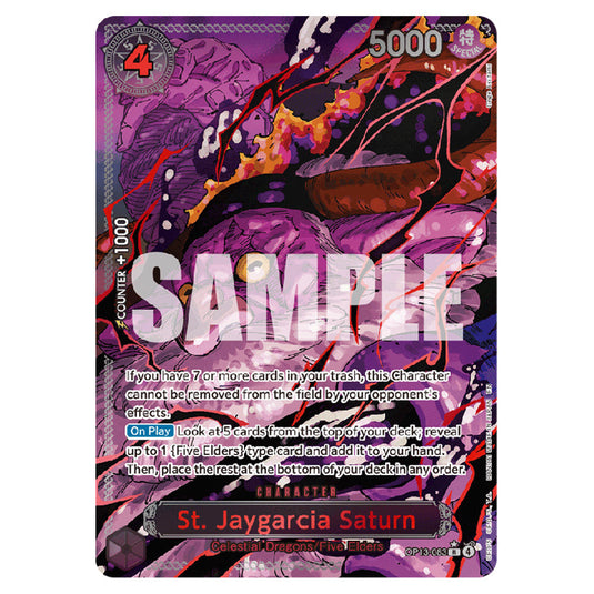 St. Jaygarcia Saturn OP13-083b card from the One Piece set Carrying on his Will