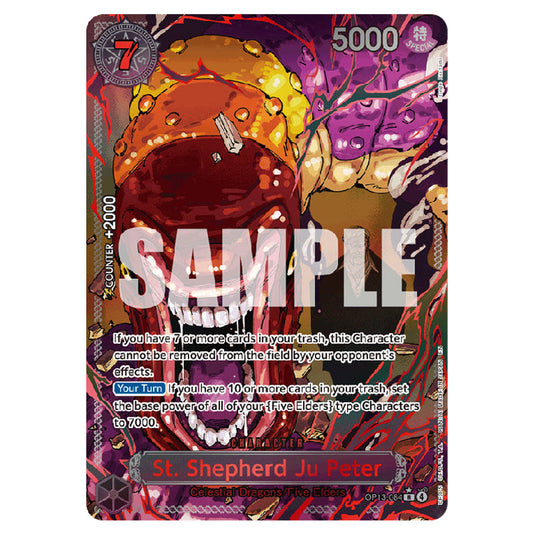 St. Shepherd Ju Peter OP13-084b card from the One Piece set Carrying on his Will