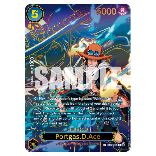 Portgas.D.Ace EB02-028 card from the One Piece set Carrying on his Will
