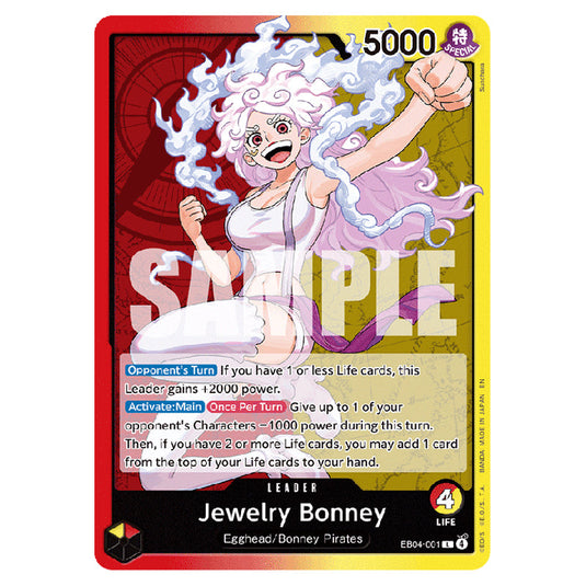 Jewelry Bonney EB04-001 card from the One Piece set Adventure on Kami's Island