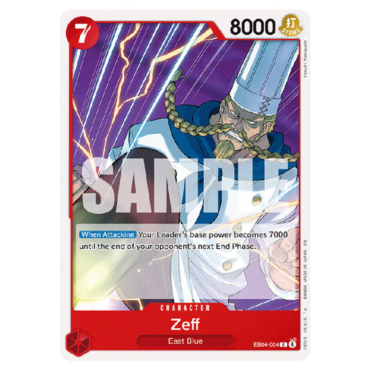 Zeff EB04-004 card from the One Piece set Adventure on Kami's Island