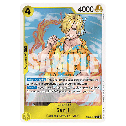 Sanji EB04-052 card from the One Piece set Adventure on Kami's Island