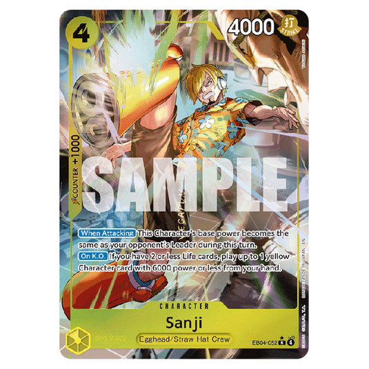 Sanji EB04-052a card from the One Piece set Adventure on Kami's Island
