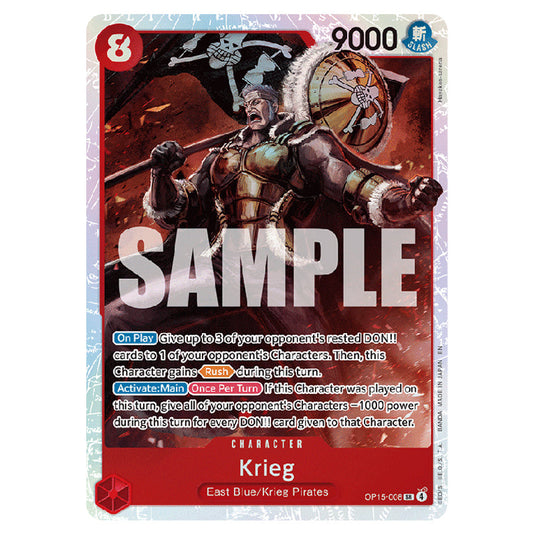 Krieg OP15-008 card from the One Piece set Adventure on Kami's Island