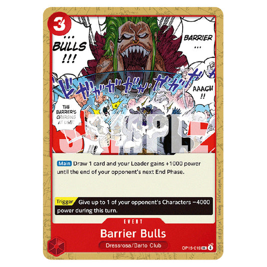 Barrier Bulls OP15-019 card from the One Piece set Adventure on Kami's Island