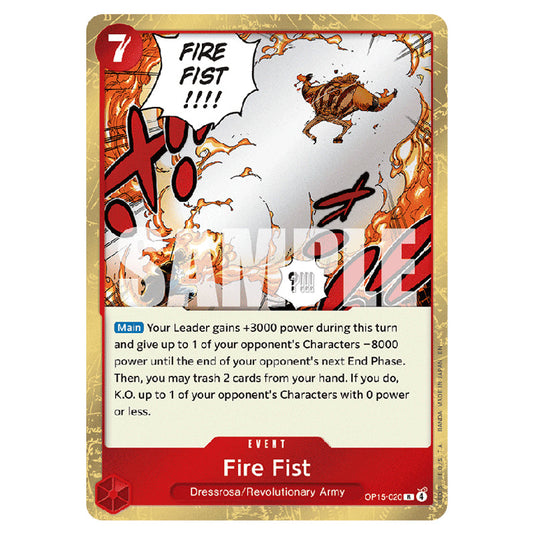 Fire Fist OP15-020 card from the One Piece set Adventure on Kami's Island