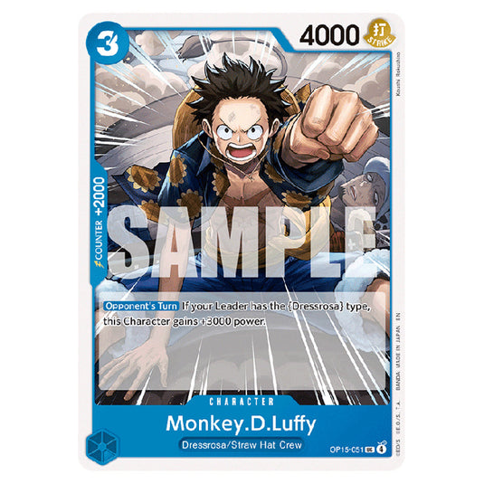 Monkey.D.Luffy OP15-051 card from the One Piece set Adventure on Kami's Island