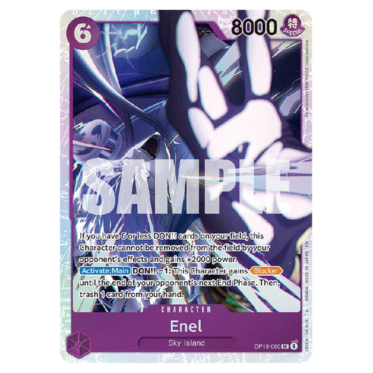 Enel OP15-060 card from the One Piece set Adventure on Kami's Island