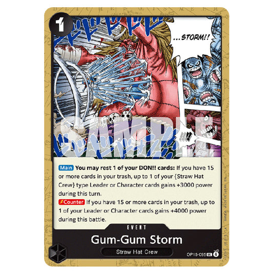 Gum-Gum Storm OP15-095 card from the One Piece set Adventure on Kami's Island