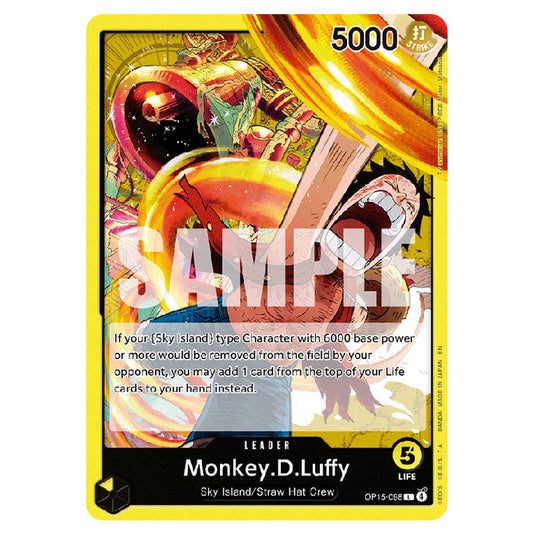 Monkey.D.Luffy OP15-098 card from the One Piece set Adventure on Kami's Island