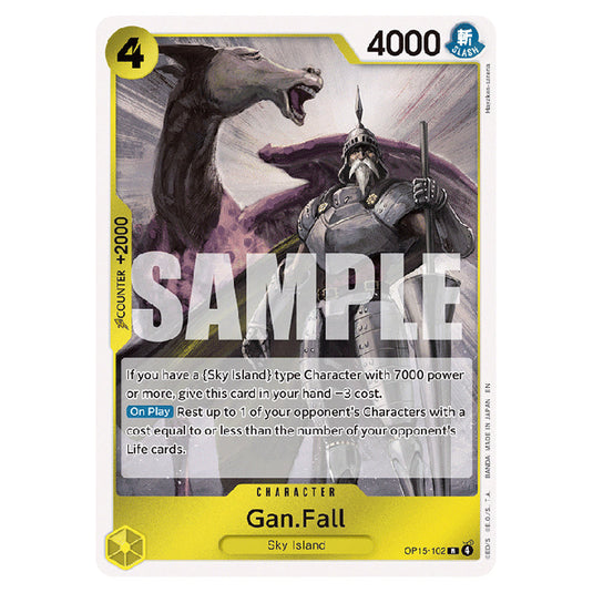 Gan.Fall OP15-102 card from the One Piece set Adventure on Kami's Island