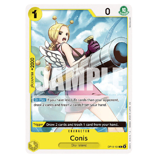 Conis OP15-104 card from the One Piece set Adventure on Kami's Island
