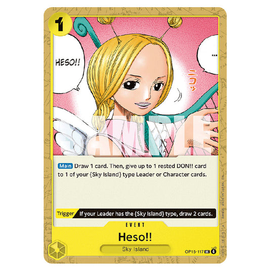 Heso!! OP15-117 card from the One Piece set Adventure on Kami's Island