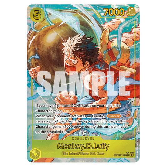 Monkey.D.Luffy OP15-119a card from the One Piece set Adventure on Kami's Island