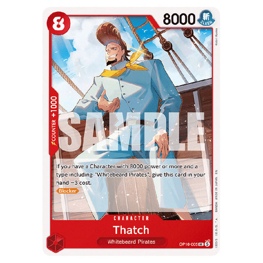 Thatch OP16-005 card from the One Piece set The Time of Battle