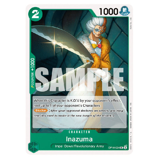 Inazuma OP16-024 card from the One Piece set The Time of Battle