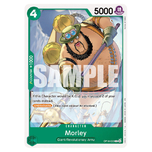Morley OP16-033 card from the One Piece set The Time of Battle