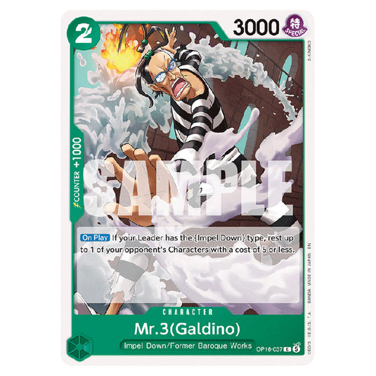 Mr.3(Galdino) OP16-037 card from the One Piece set The Time of Battle