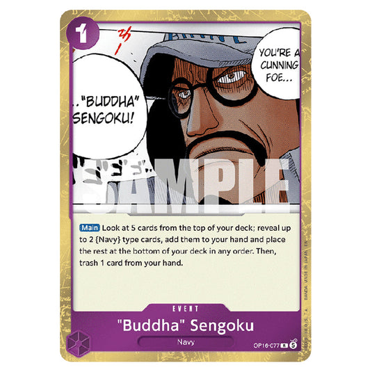"Buddha" Sengoku OP16-077 card from the One Piece set The Time of Battle