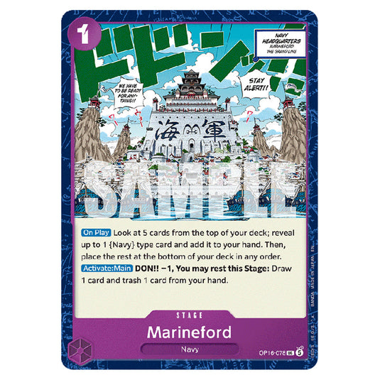 Marineford OP16-078 card from the One Piece set The Time of Battle