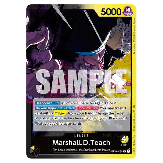 Marshall.D.Teach OP16-080 card from the One Piece set The Time of Battle