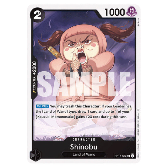 Shinobu OP16-087 card from the One Piece set The Time of Battle