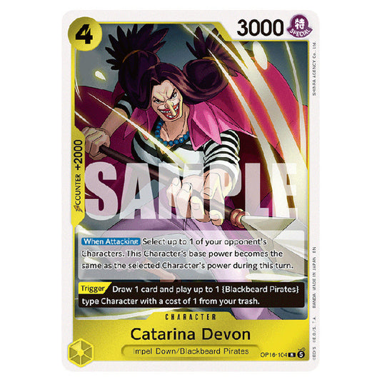 Catarina Devon OP16-104 card from the One Piece set The Time of Battle