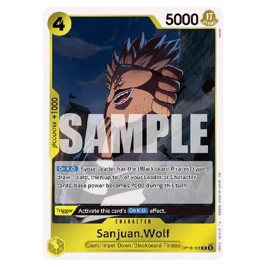 Sanjuan.Wolf OP16-106 card from the One Piece set The Time of Battle