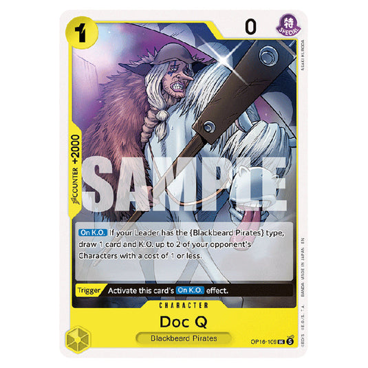 Doc Q OP16-109 card from the One Piece set The Time of Battle