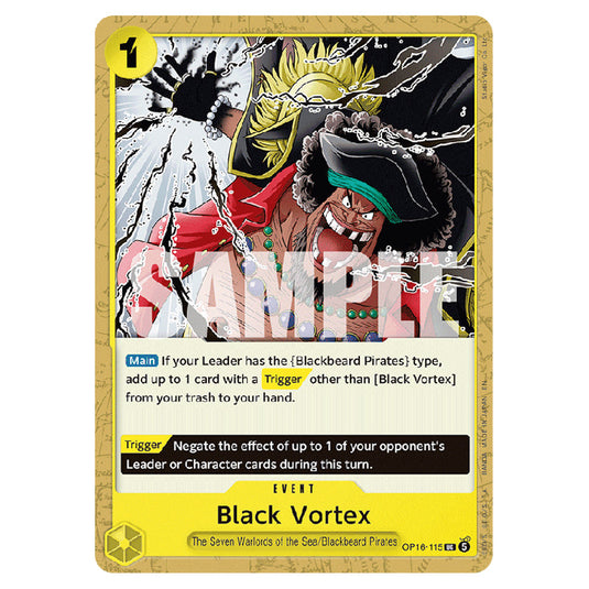 Black Vortex OP16-115 card from the One Piece set The Time of Battle
