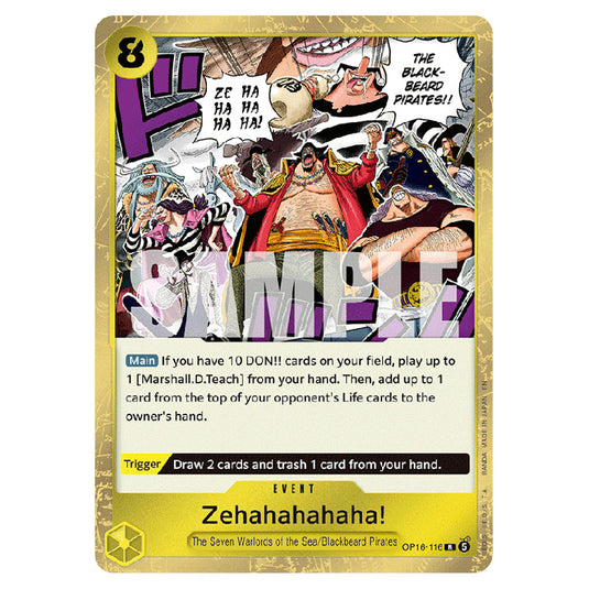 Zehahahahaha! OP16-116 card from the One Piece set The Time of Battle