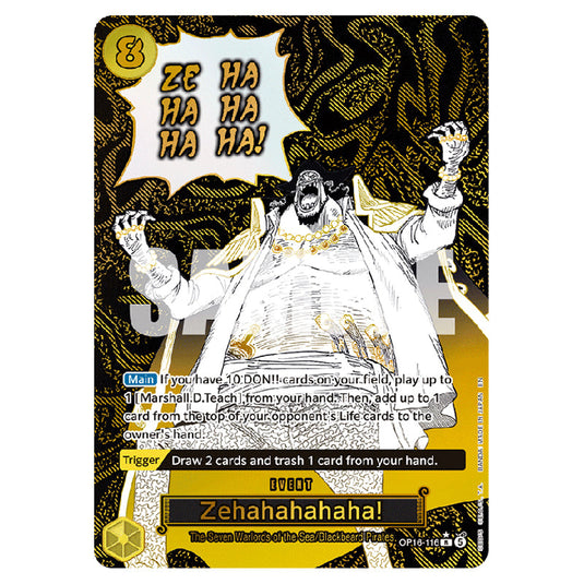 Zehahahahaha! OP16-116a card from the One Piece set The Time of Battle