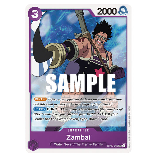One Piece - Pillars of Strength - Zambai - OP03-063