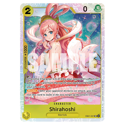 Shirahoshi EB01-057 card from the One Piece set Premium Booster 02