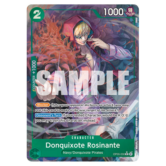 Donquixote Rosinante OP05-030a card from the One Piece set Premium Booster 02
