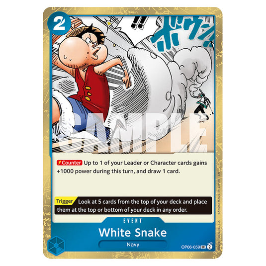White Snake OP06-059a card from the One Piece set Premium Booster 02