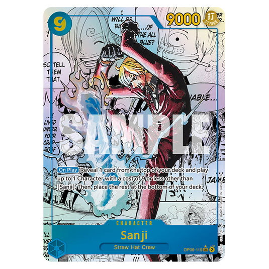 Sanji OP06-119a card from the One Piece set Premium Booster 02