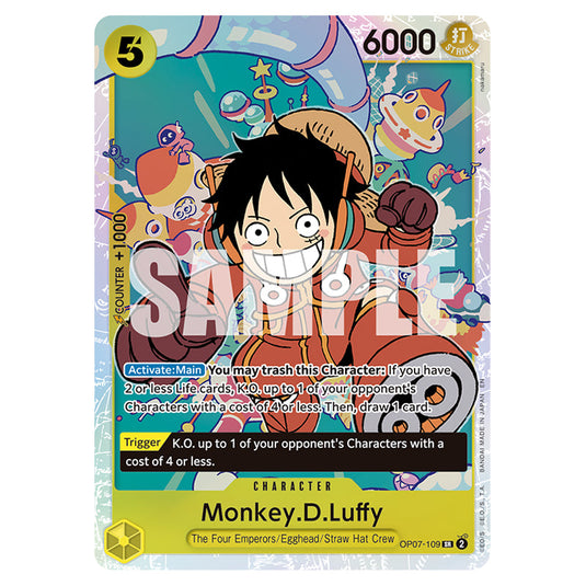 Monkey.D.Luffy OP07-109 card from the One Piece set Premium Booster 02