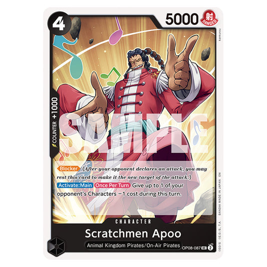 Scratchmen Apoo OP08-087 card from the One Piece set Premium Booster 02