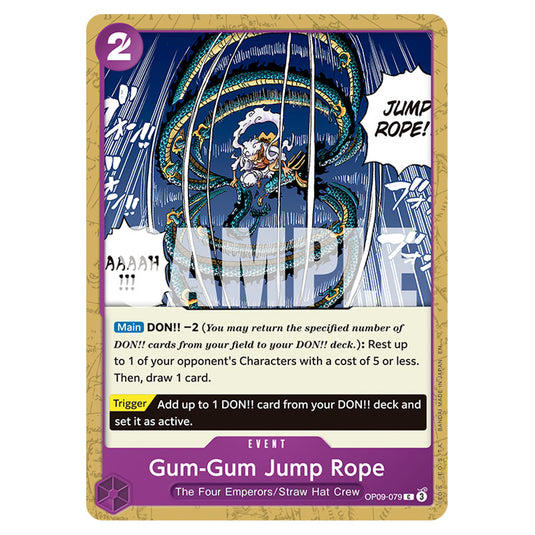 Gum-Gum Jump Rope OP09-079 card from the One Piece set Premium Booster 02