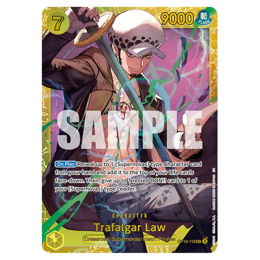 Trafalgar Law OP10-119 card from the One Piece set Premium Booster 02